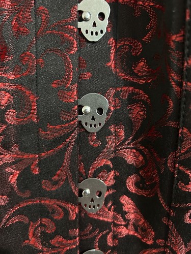 Attitude Holland Corset Nahéniel Overbust Red/Black Sz 30 Needs Cleaning - Picture 4 of 10