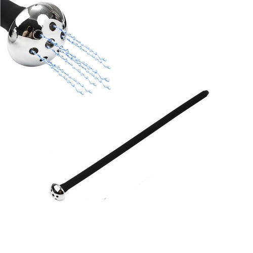 Dilatador de sonido de estiramiento de silicona con cabeza de acero para hombre tapón de pene agujero pasante - Imagen 7 de 10