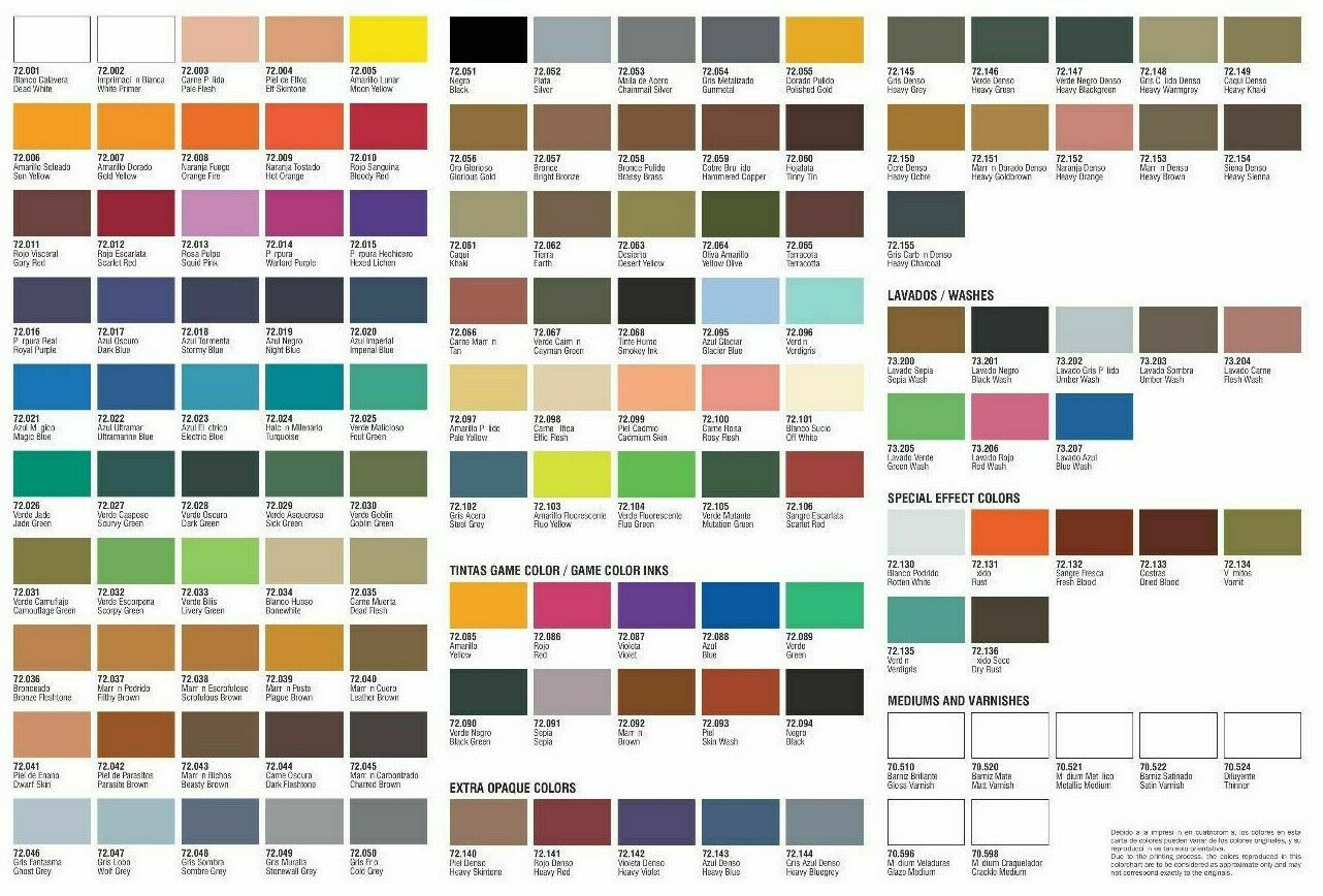 Vallejo Game Color Figure Paint Choose Mix any 3 x 17ml Bottles + free brush