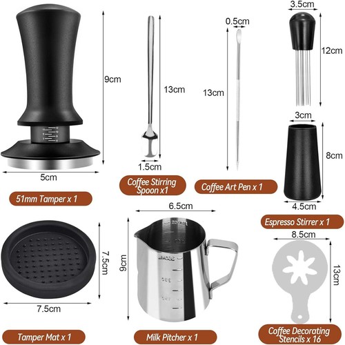 22 PCS Coffee Tamper Set Espresso Accessories Barista Kit with 51mm Espresso ... - Picture 7 of 7