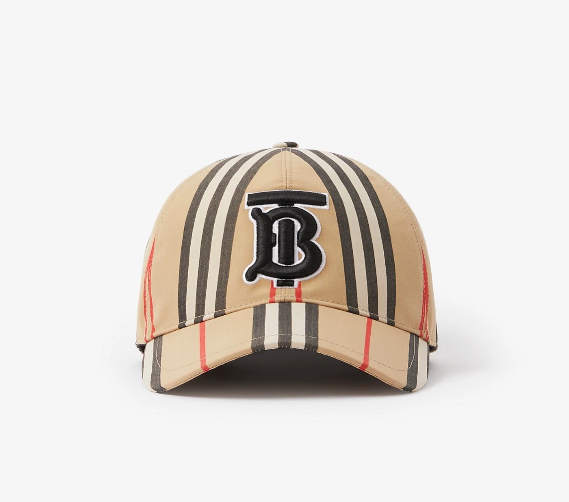 Burberry — Authentic BNWT BURBERRY Icon Stripe TB Baseball Cap Mens/Women's Archive Beige