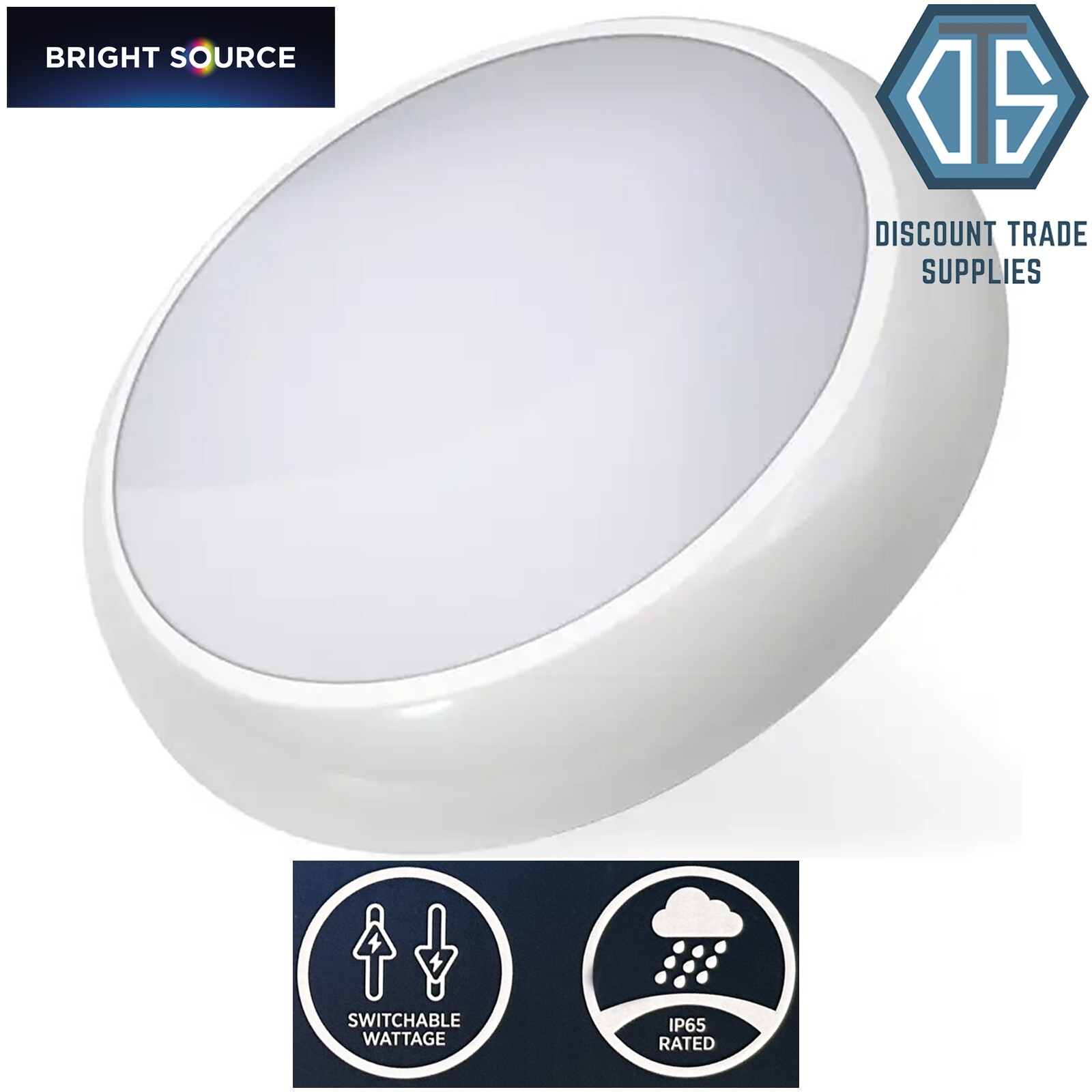 Bright Source 243540 9W/14W/18W Standard LED Polo Bulkhead Fitting - CCT IP65