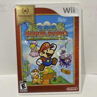 Super Paper Mario Nintendo Selects Edition (Nintendo Wii) CIB and tested