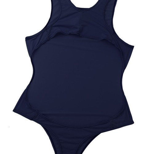 Women See Through Bikini Swimsuit Leotard Top Bodysuit One-Piece Sheer Swimwear - Picture 9 of 51