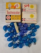 29 - New Technicolor #5 Camera Flash Bulbs w/ Boxes