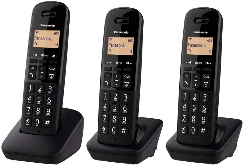 Telefono Cordless Trio Nero Panasonic KX-TG1613 JTB Rubrica 50 Nomi ID Chiamante, fotografia 8 di 8