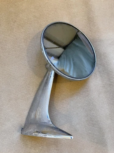 Vintage 1950s 1960s Car Round Side View Mirror used custom rat rod {1846-15}