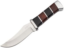 Coltello a lama fissa da caccia 20 cm Con fodero e Manico in legno Laccato