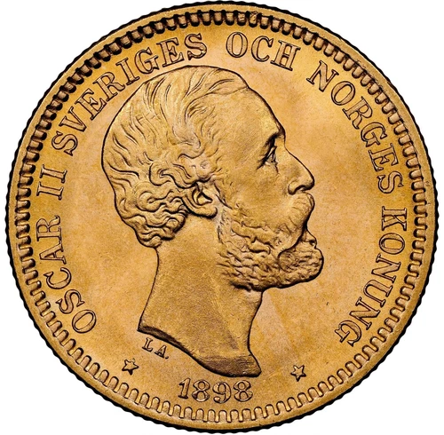 Sweden - 1898-EB - Oscar II - 20 Kroner - NGC MS65 - FLAWLESS PQ! LOOKS MS 67!