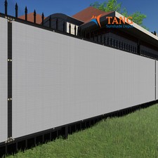 12ft Gray Privacy Fence Screen Windscreen Garden Yard Heavy Duty Shade Cover