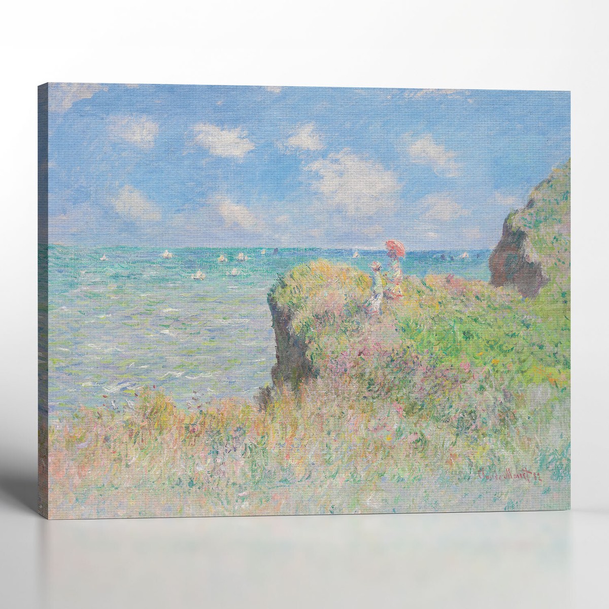 Monet Wall Art, Impressionist Wall Art, Cliff Walk At Purville