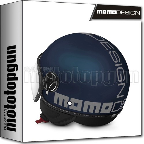 MOMO DESIGN CASCO MOTO JET FGTR EVO BLU OPACO ARGENTO L | eBay