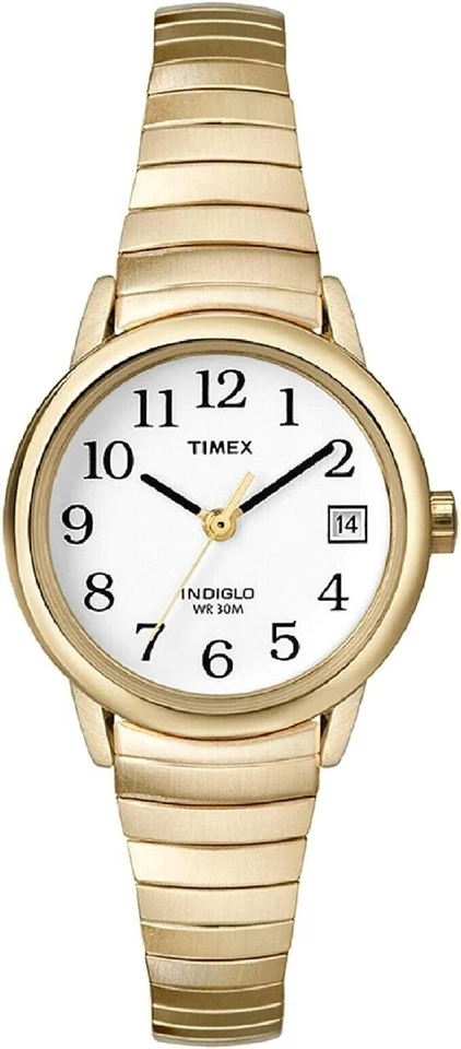 Reloj Timex Easy Reader T2H3519J PANTALLA para mujer correa dorada de acero inoxidable