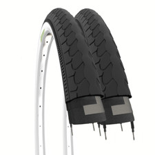 2 COPERTONI BIANCO NERO PER BICI BICICLETTA 26 X 1 3/8 (37-590) OLANDA OLANDESE