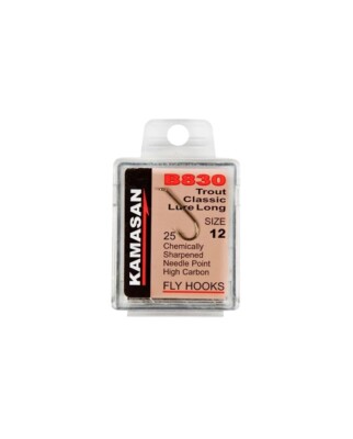 25 Kamasan B830  Trout Fly Tying Hook Classic Long Lure Fly Fishing