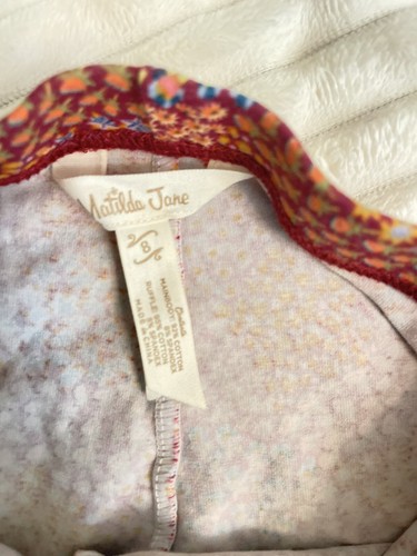 Matilda Jane Late Bloomer Floral Ruffle Leggings Girls size 8 Stretch - Picture 4 of 5