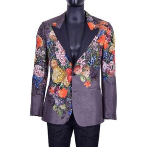 silk floral blazer