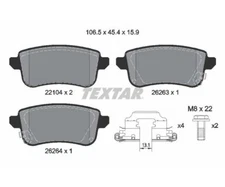 Brake pad set, disc brake Textar 2210401 for Renault