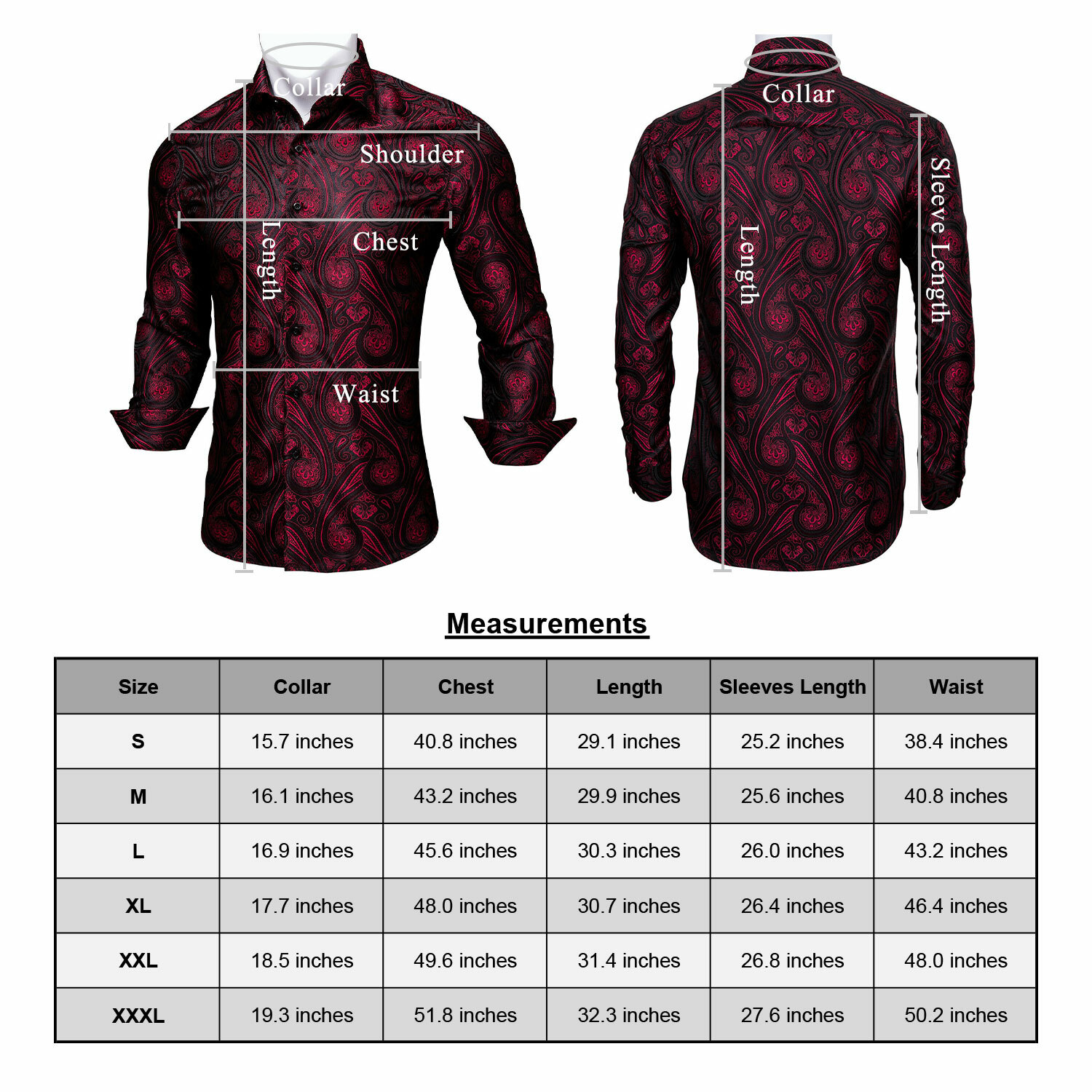 Mens Black Silk Shirt Long Sleeve Stain Casual Button Down Shirts S3XL
