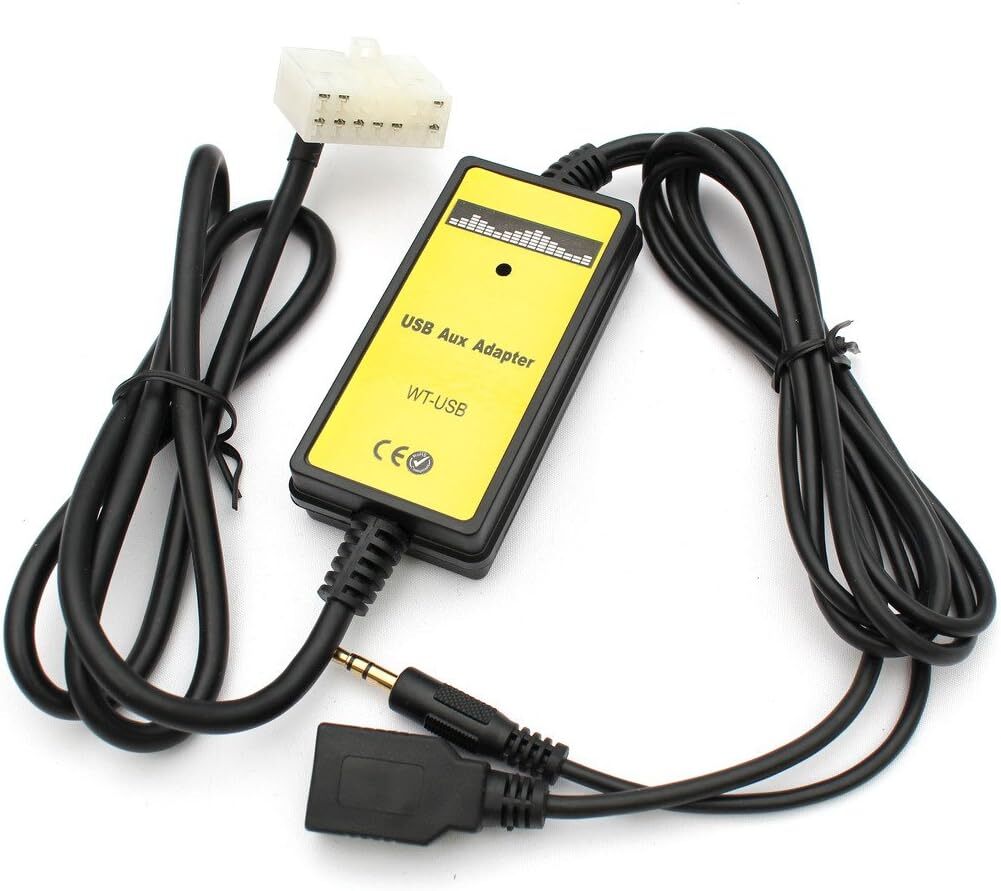 USB AUX Input Cable Adapter For Toyota Camry Corolla Highlander CD