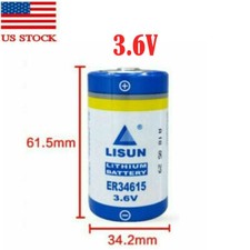 1pcs ER34615 3.6V 19000mAh D Size Li-Battery Li-SOCl2 for Memory Power Supply US