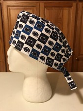 Scrub or Chef Hat Medical Nursing Chemo Skull Cap Penn State Lions Cotton Fabric