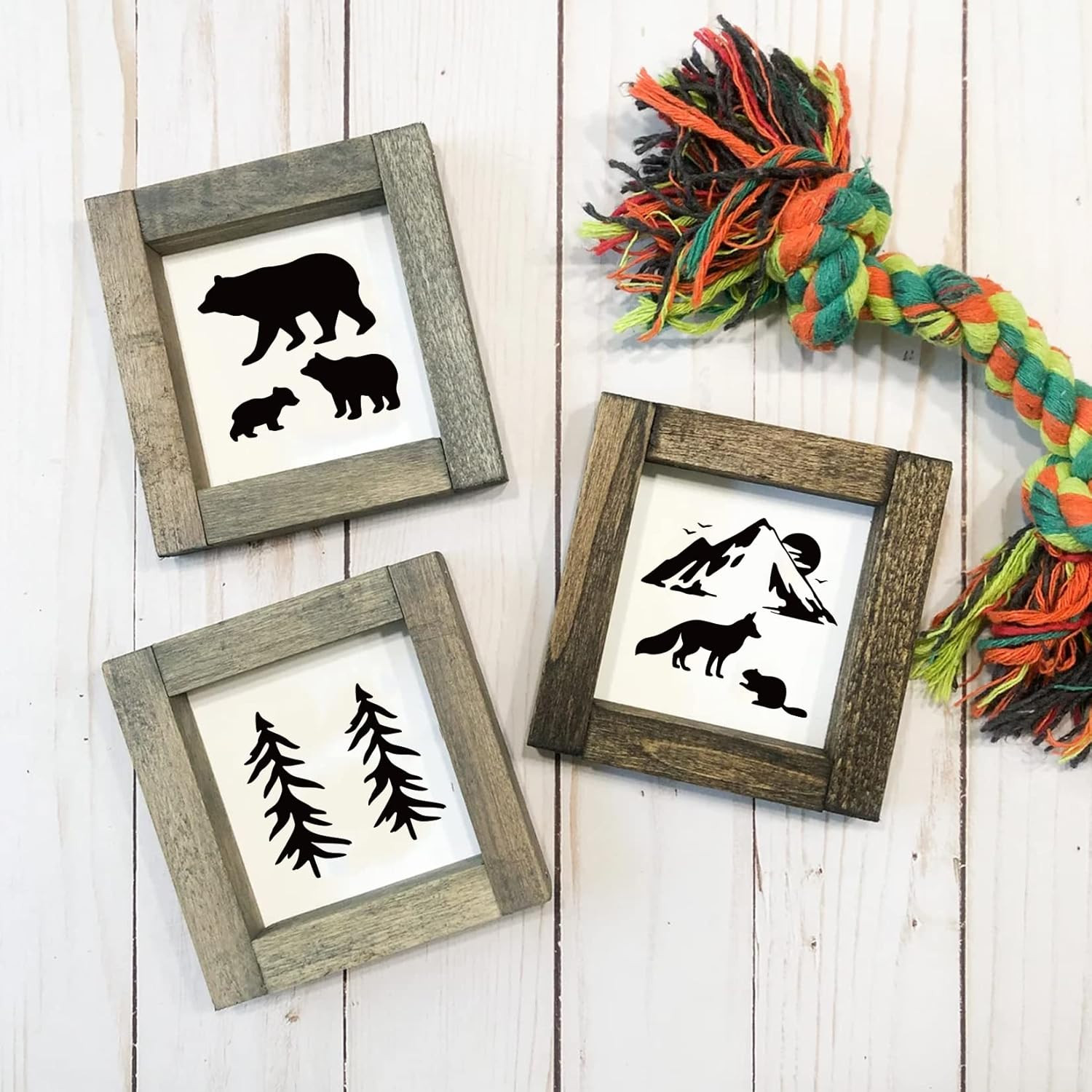 Small Stencils for Painting on Wood Reusable, 3 Inch Reusable Stencil for Craft 