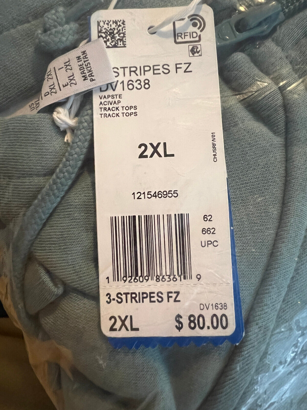 Contribuir Inocencia victoria Adidas 3-Stripes FZ DV1638 Track Top 2XL BNIB Retail $80 Sea Green? | eBay