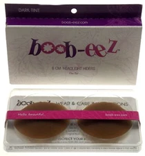 Boob-eez 6cm Nipple Pasties Covers Dark Tint Boobeez Headlight Hiders Reusable
