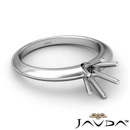 Round Custom Diamond 6 Prong Engagement Solitaire Ring Semi Mount Setting 4g - Picture 24 of 33