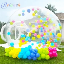 14.5FT Inflatable TPU Bubble House Dome Tent with Blower & Balloons for Party