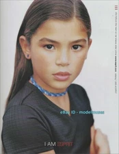vintage ESPRIT Kid's Fashion 1-Page PRINT AD 1999 cute little girl