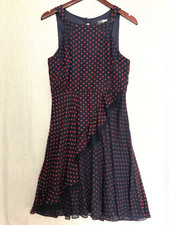 Dress Eva Franco 8 Sleeveless Tank Black Red 