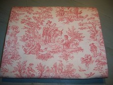 Waverly Tablecloth Pink White Rustic Life Pastoral Toile Cottage Chic 100 Coton