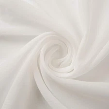 Sheer Off-White Chiffon Fabric | Solid Color | Wedding Party Backdrop & Draping