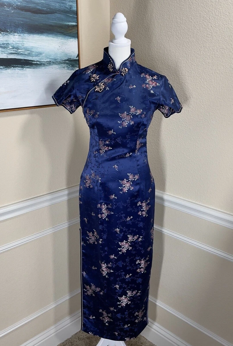 Satin asian dress cheap