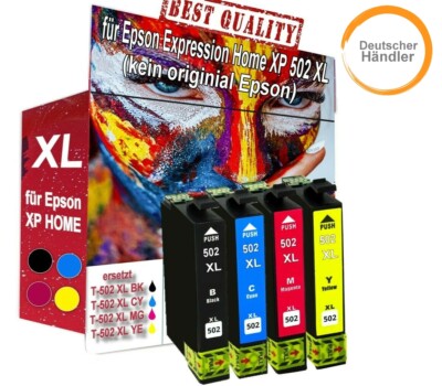 4x Druckerpatronen für Epson Workforce WF 2865 DWF (keine original Epson)