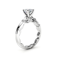 1ct Round Cut VVS1 Simulated Diamond Ring 14k White Gold Plated Promise Wedding