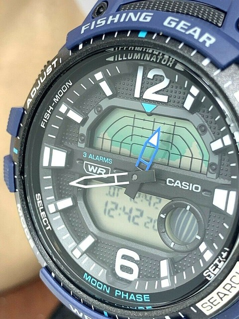 casio moon phase fishing watch