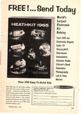 1965 Print Ad Heathkit Catalog Offer World's Electronic Kit Easy to Build