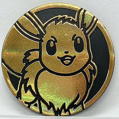 Pokemon Trading Card Games Eevee Gold Plastic Coin Japanese