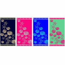 Strandtuch Saunatuch Handtuch Bade Duschtuch Vintage Shell Baumwolle 90 x 170 cm