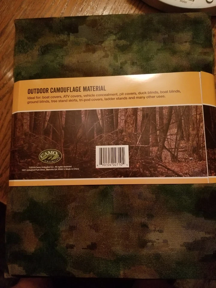 Camo  Unlimited Netting 54" X 12' Woodland - outdoor camouflage material - Image 2 of 4