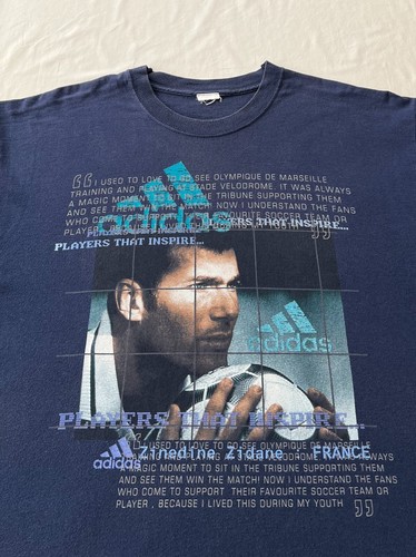 Camiseta Vintage Adidas Zinedine Zidane Francia Azul Marino Talla L - Imagen 4 de 12