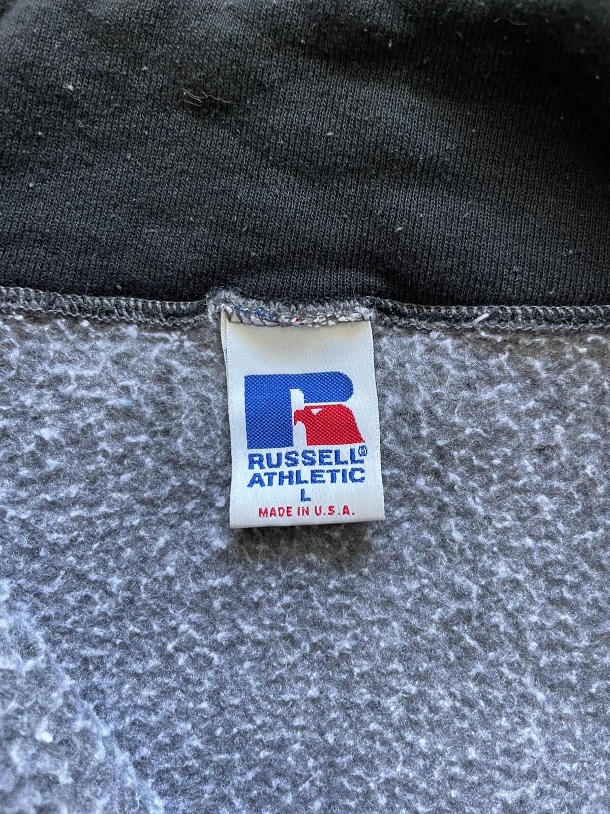 VETEMENTS Felpa vintage uomo grande grigia Rus atletica zip Y2K outdoor escursionismo anni 90