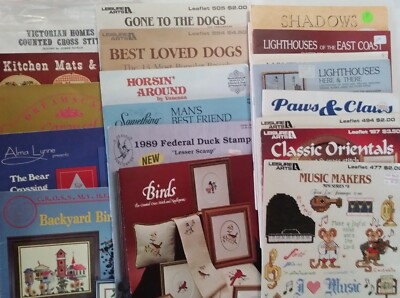 You Pick, Choose 1 or More Counted Cross Stitch Pattern Books & Leaflets