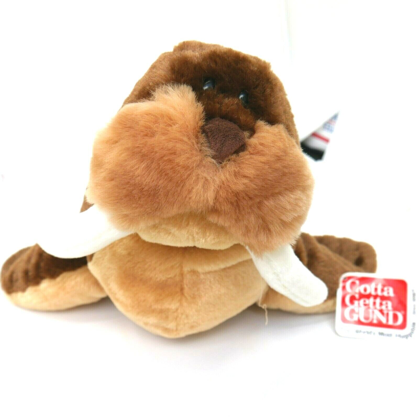 1 year warranty GUND WALTON Bargain sale WALRUS w tag brown animal stuffed plush
