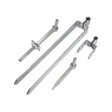 24" 600mm Heavy Duty Double Strap Adjustable Field Gate Hinges Set Galvanised
