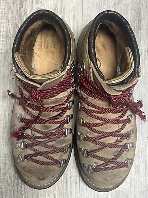 Dexter Vintage Brown Suede Hiking Mountain Boots Red Laces  display picture 1