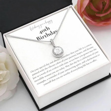 40th Birthday Necklace, Gifts for Her, Friend Gift, Minimalist Jewelry